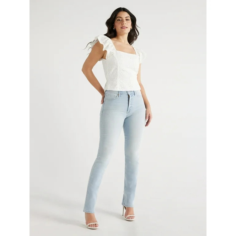 Sofia Jeans Women's Ruffle Sleeve Top, Sizes XS-XXXL | Walmart (US)