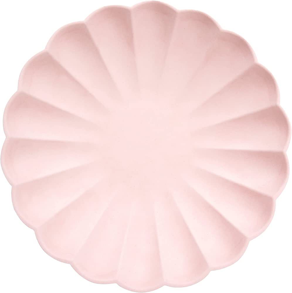 Meri Meri Small Compostable Bamboo Plates In Candy Pink | Amazon (US)