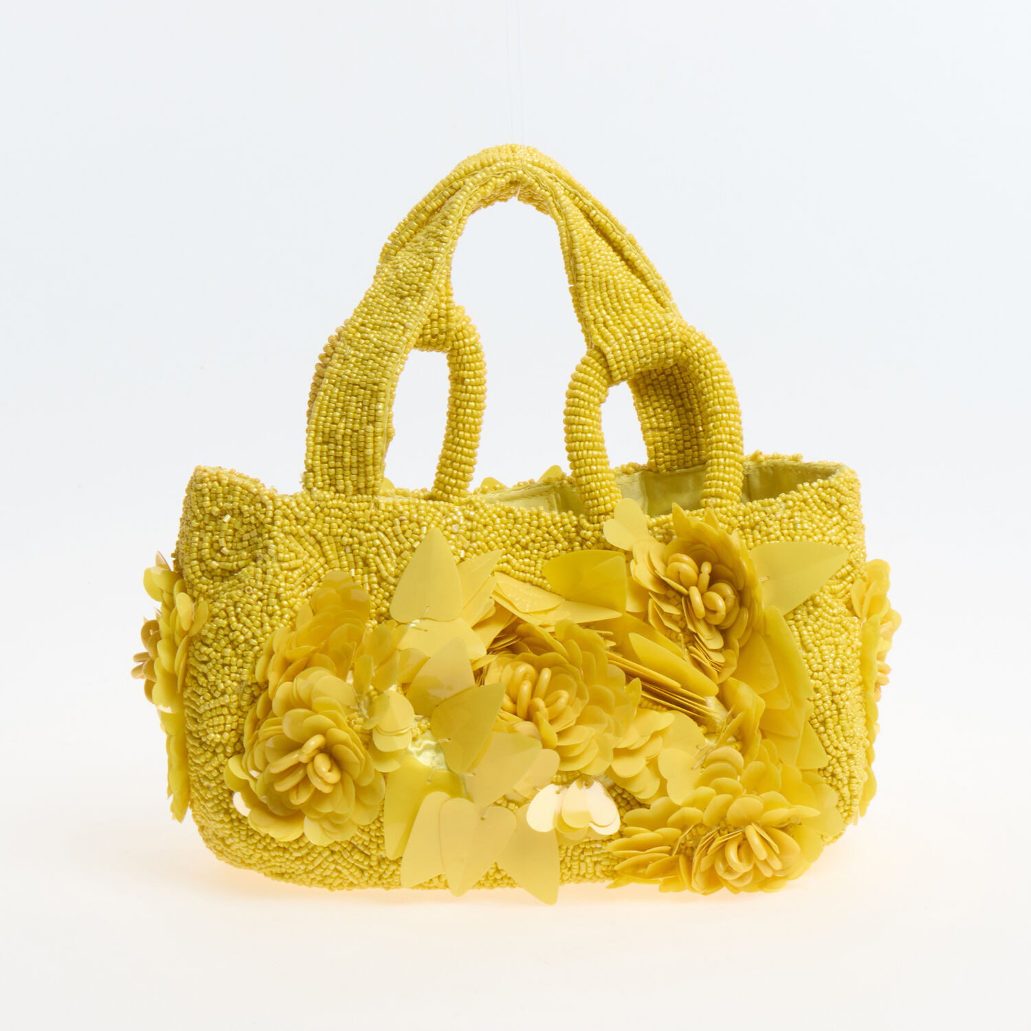 Yellow Beaded Grab Bag | TK Maxx