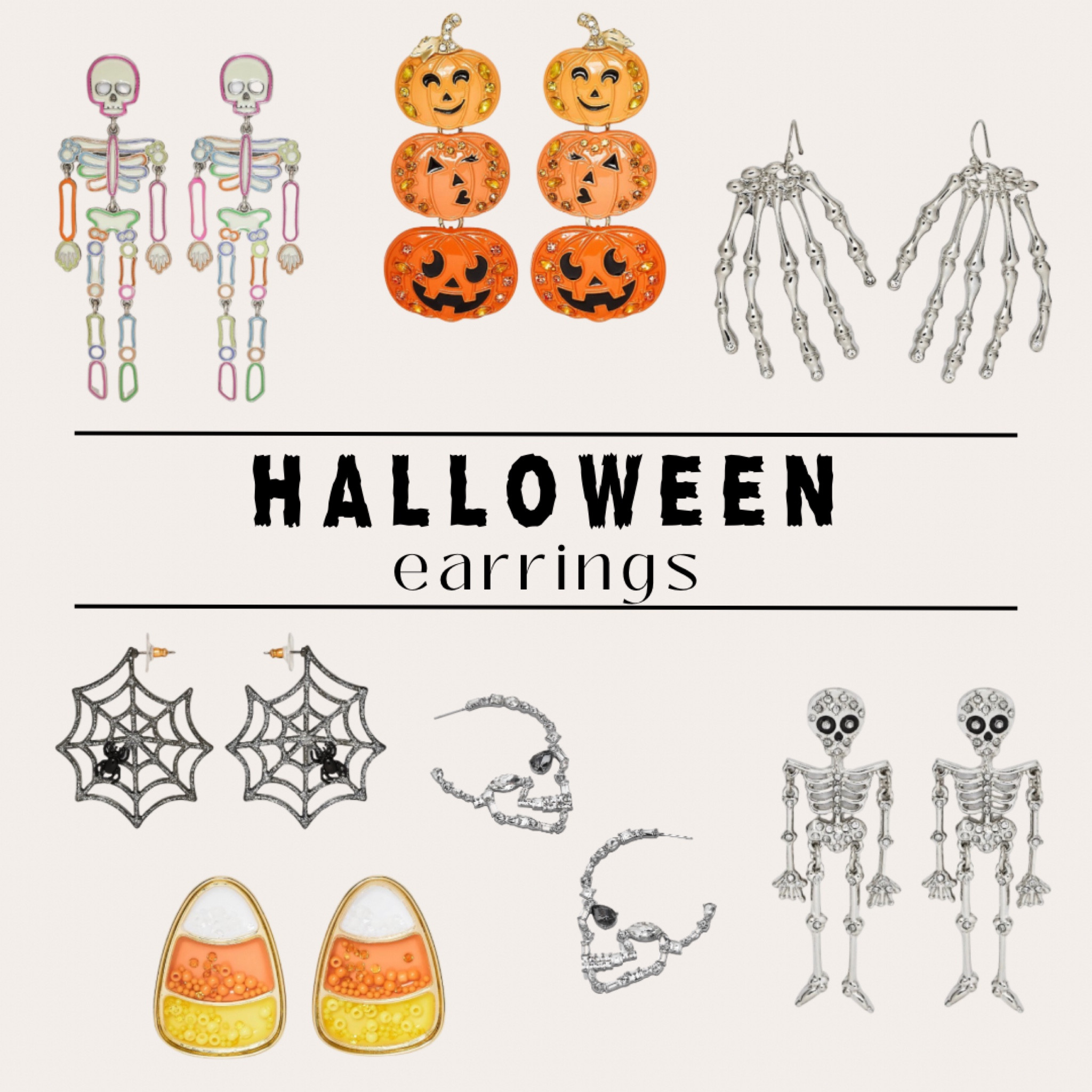 Fun Halloween earrings 🎃🕸️👻🕷️💀

#LTKSeasonal #LTKfindsunder50 #LTKHalloween