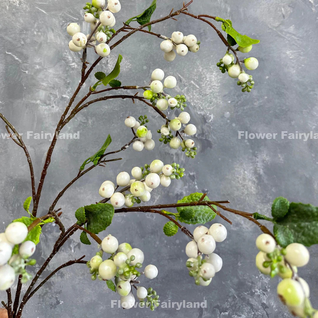 Faux Common Snowberry Stem Artificial Fruit DIY Floral Kitchen/wedding/home Decoration Gifts Whit... | Etsy (US)