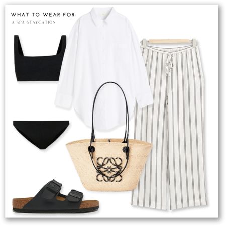 A casual summer look ☀️ 

Beach holiday, vacation, Loewe basket, & other stories, h&m, linen shirt, Hunza b bikini, Birkenstock 

#LTKSeasonal #LTKeurope #LTKstyletip