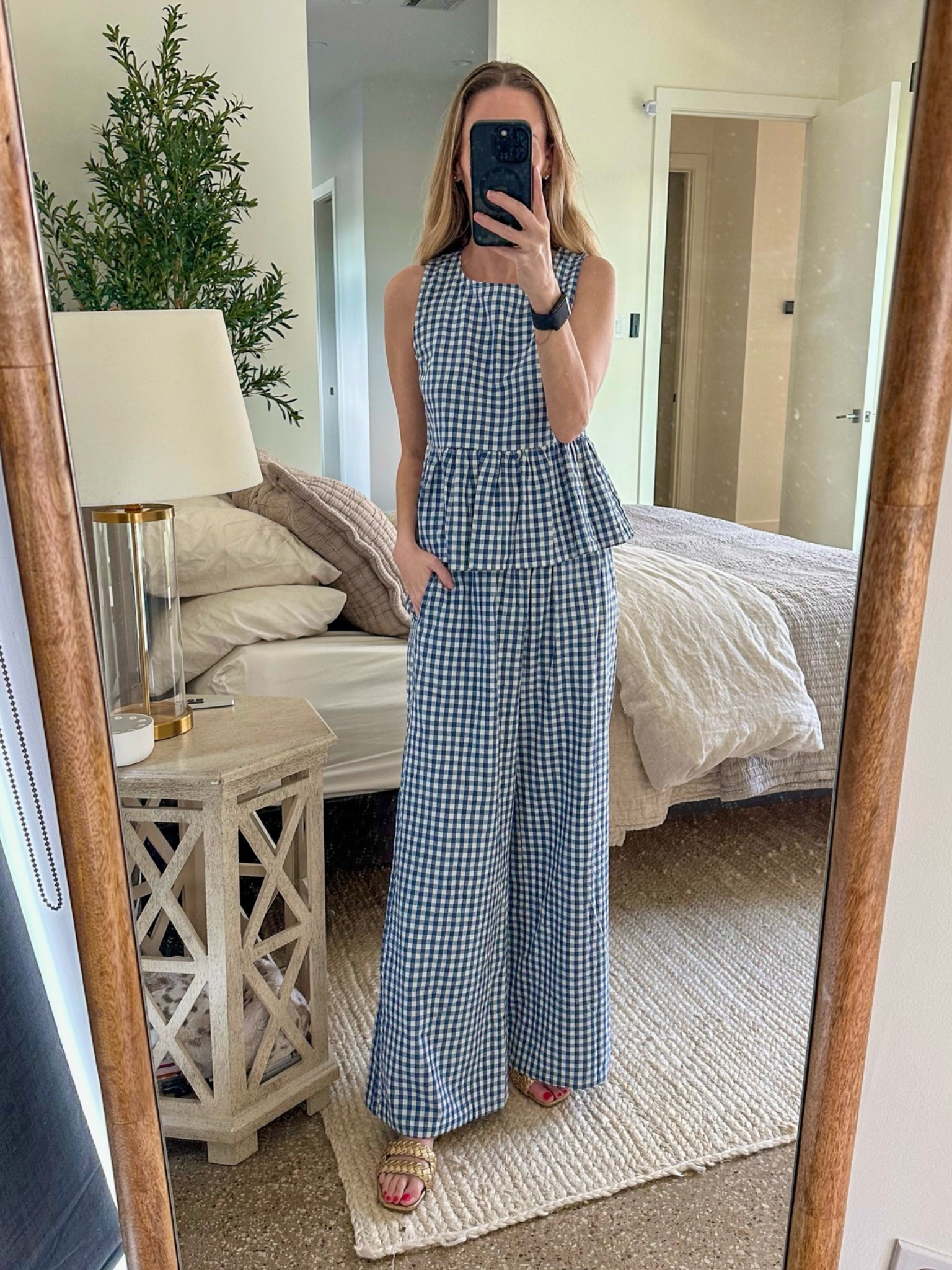 This 100% cotton gingham set is a dream! It’s soft, lightweight, and breathable. There are so many ways it can be worn, too! Pair the top with jeans, a silk skirt, or shorts, and pair the pants with a t-shirt, bodysuit, or wear as a swimsuit coverup. It also comes in a ton of color options! Color: navy Size: xs

Summer fashion, summer outfit ideas, vacation outfits, beach outfits, matching set, casual date night, concert outfits, summer outfits, country concert outfits

#LTKootd #LTKTravel #LTKSeasonal