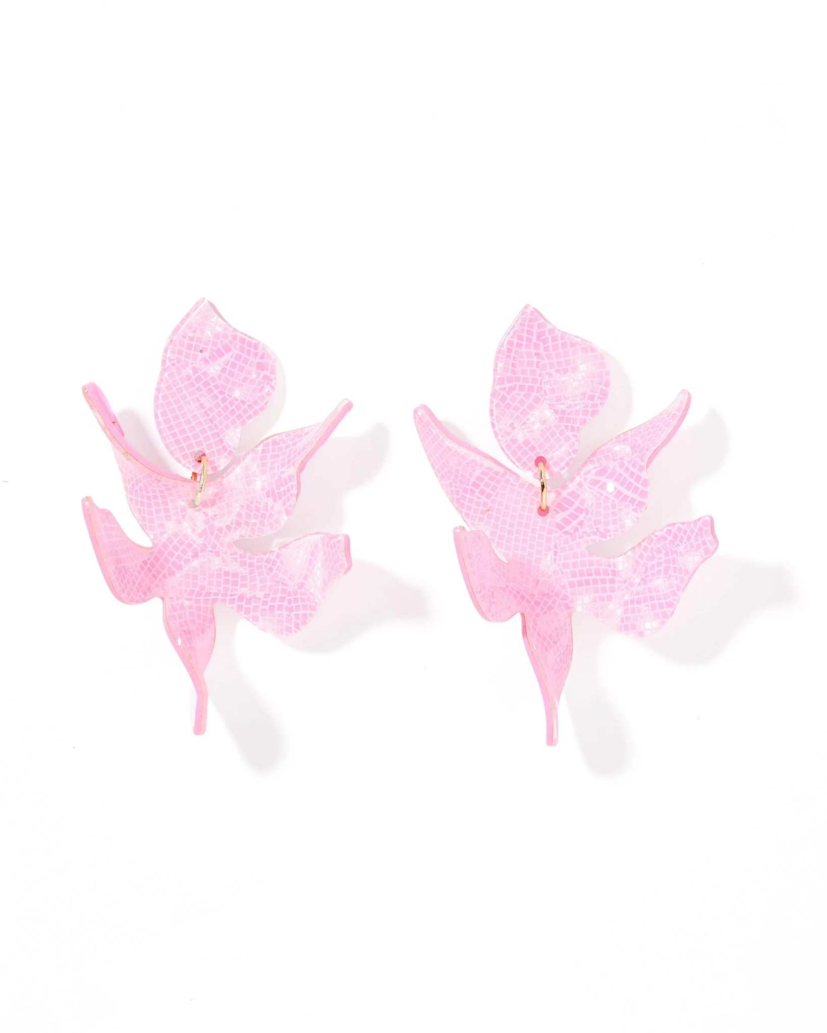 Flora Statement Earrings - Disco Pink | LINNY CO LLC