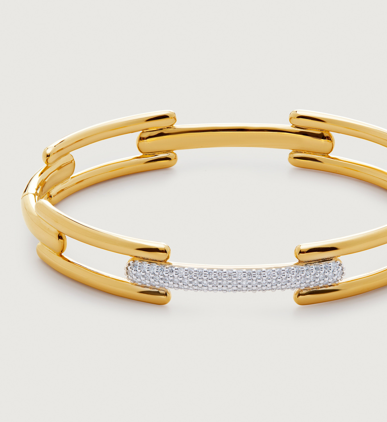 Lab Grown Diamond Signature Link Bangle | Monica Vinader (US)