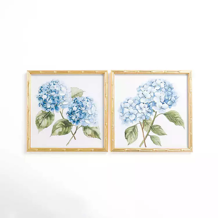 Blue Hydrangea Framed Art Prints, Set of 2 | Kirklands