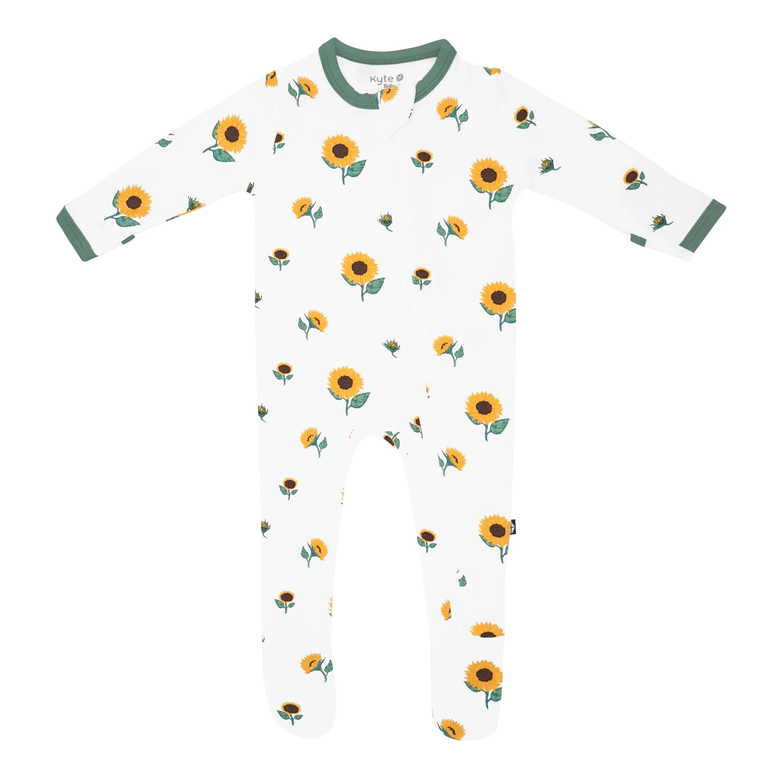 Zippered Footie in Sunflower | Kyte BABY