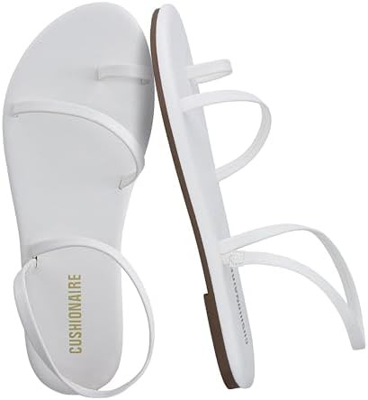 CUSHIONAIRE CHAI Flat Strappy Sandals for Women, Comfortable Dressy Summer Slip-On Sandal with Me... | Amazon (US)