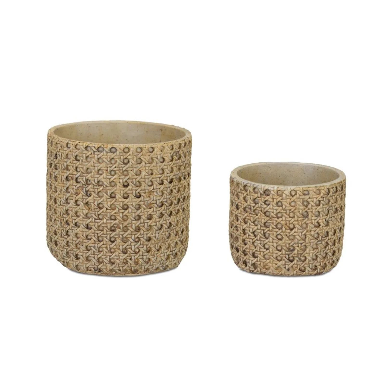 Cane Cement Planter Set | Brooke and Lou