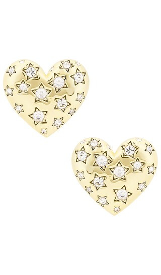 Celestial Heart Button Earring in Gold | Revolve Clothing (Global)