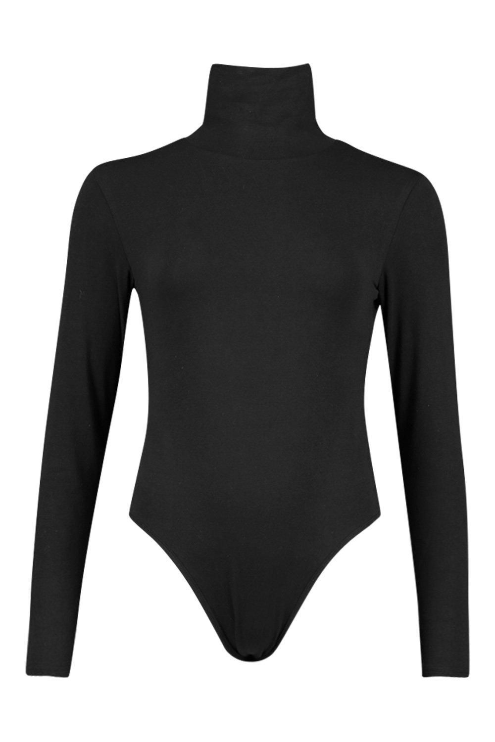 Turtleneck Long Sleeve Bodysuit | Boohoo.com (US & CA)