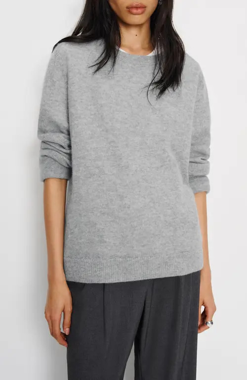 Reformation Oversize Cashmere & Wool Sweater in Granite at Nordstrom, Size X-Small | Nordstrom