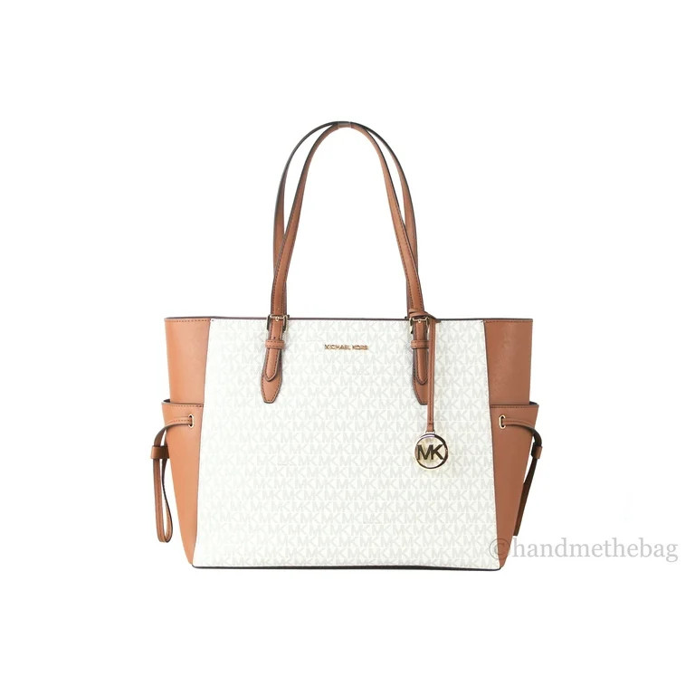 Michael Kors Women’s Saffiano Leather Drawstring Tote, Beige | Walmart (US)