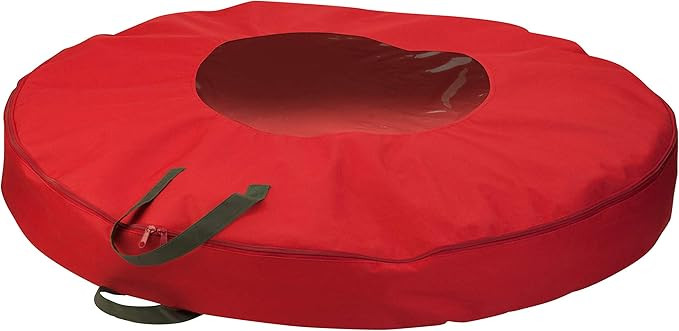 Honey-Can-Do 36-Inch Holiday Wreath Storage with Handles, Red SFT-02927 Red | Amazon (US)