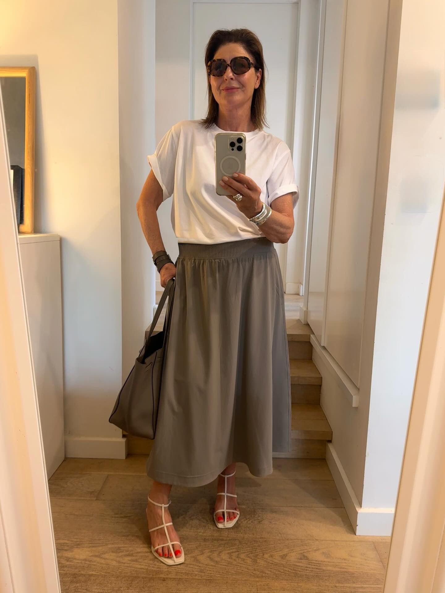 It’s time for a skirt ! 

Love this midi skirt @lululemonausnz because it’s just one of those easy , totally comfortable every day skirts you can throw on ….without thinking. 

It has pockets : thank you ✔️
Great colour : a grey/ beige ✔️( goes with everything )
It has an stretchy elastic waist ✔️
You can move it around & wear it lower on your waist or where you feel most comfortable ✔️
It’s a flattering A line cut ✔️
Soft fabric in a crinkle texture ✔️
Great length ✔️
Machine washable : yes ✔️
I’m wearing size large in the skirt & white tee.

But wait there’s more ! Tap through for some of my favorite skirts & how I’ve been wearing them: usually with a white tee. So easy ! 
Shop it here

#LTKaustralia