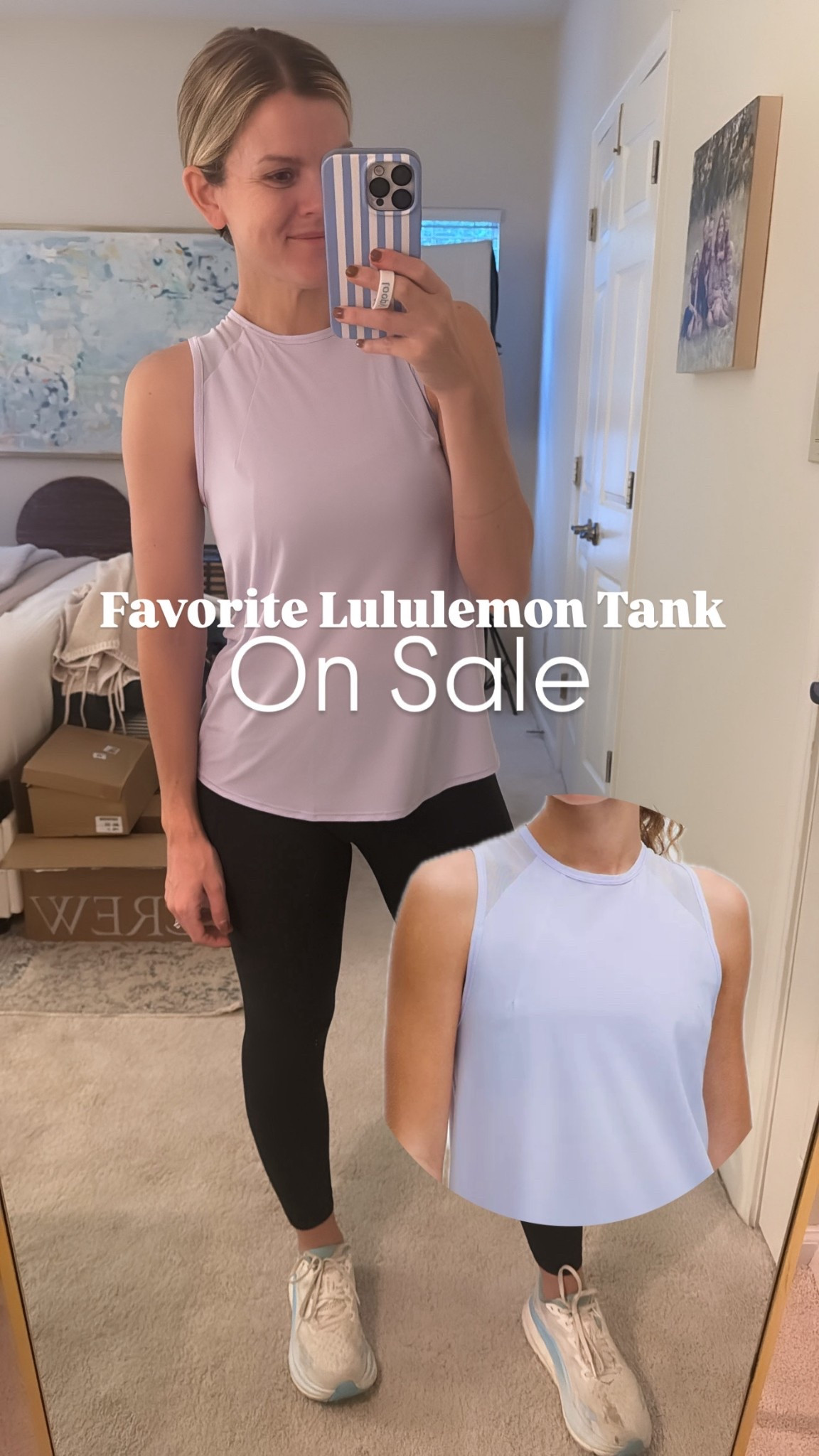 serene blue sculpt tank under $40