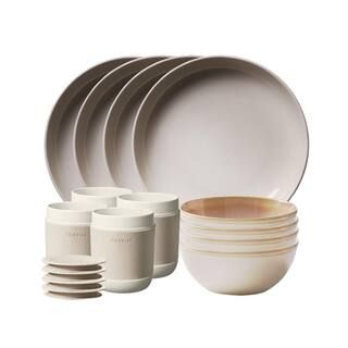 Corelle 16-piece Oatmeal Glass Dinnerware Set (Service for 4), Oatmel | The Home Depot