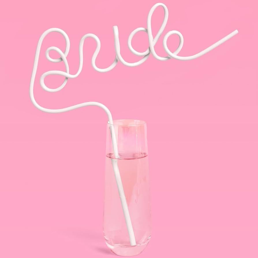 xo, Fetti Bachelorette Party XL White Bride Straw | Bridal Shower Party Decorations | Bride To Be... | Amazon (US)