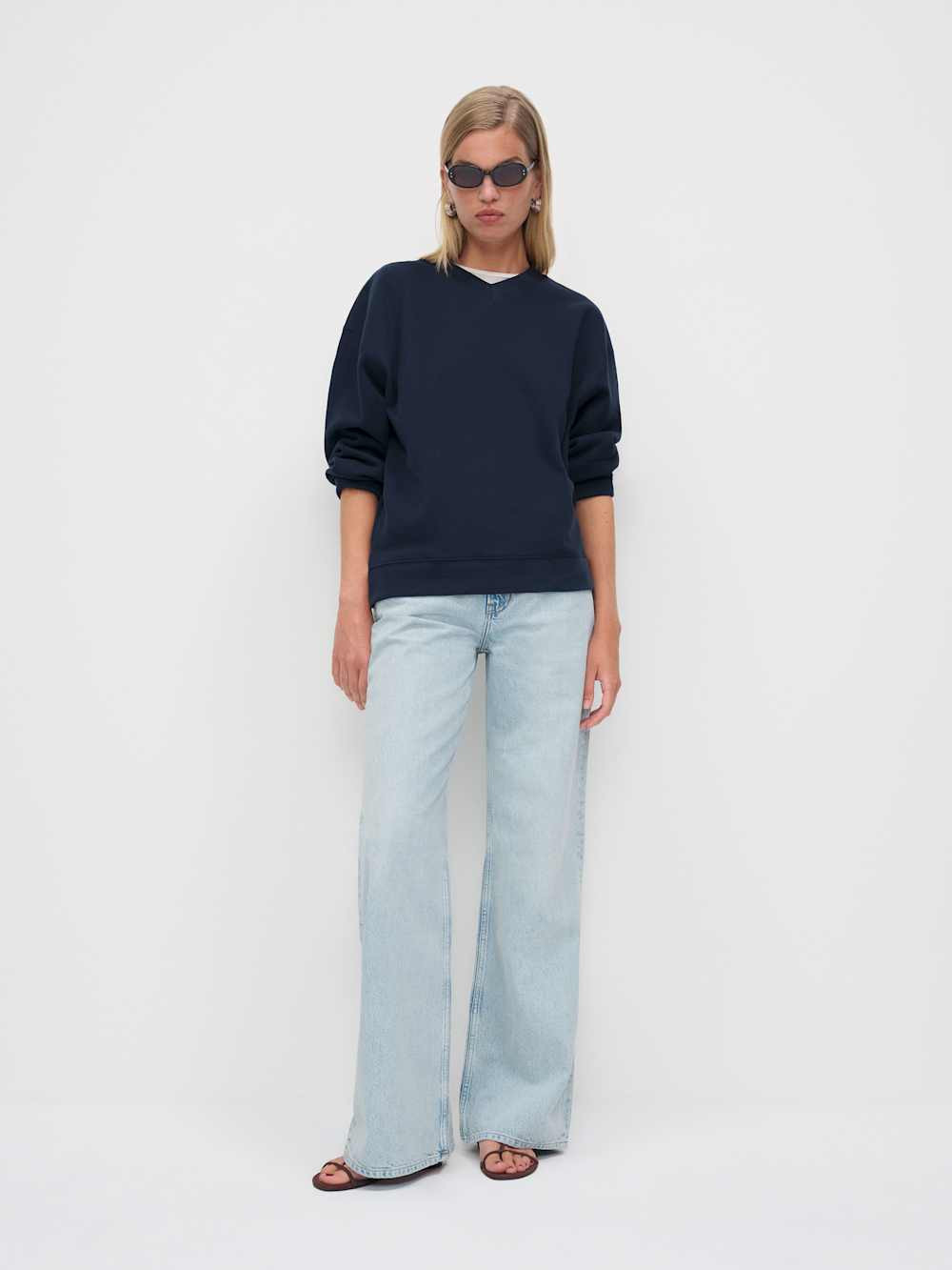 Bowie V Neck Sweatshirt | Reformation (Global)