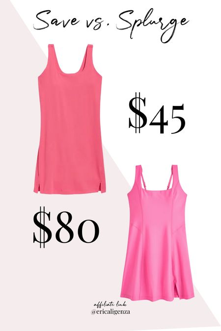 Save vs splurge! Abercrombie active dress for $80 versus Old Navy active dress on sale for $45! 

Active dress // Abercrombie activewear dress // activewear dress under $50 // pink active dress 

#LTKFind #LTKsalealert #LTKunder50