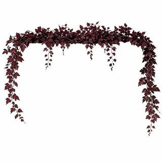6ft. 2 Pack Plum Color Artificial Autumn Leaf Garland Moody Fall Decor Flexible Branches for Mant... | The Home Depot