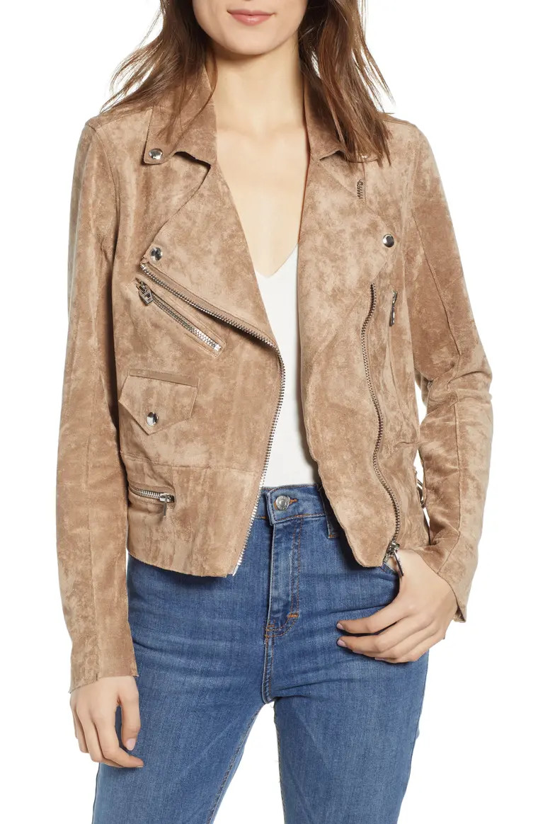 Faux Suede Moto Jacket | Nordstrom
