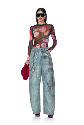 Walker Barrel Pant - Grunge Print | ShopAFRM