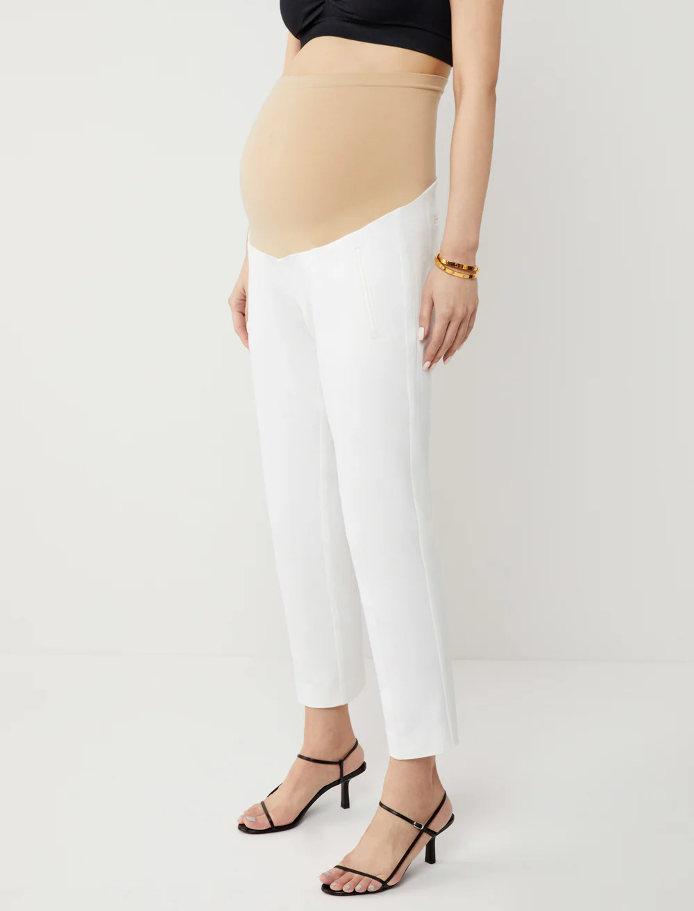The Curie Secret Fit Belly Twill Slim Ankle Maternity Pant | Motherhood Maternity