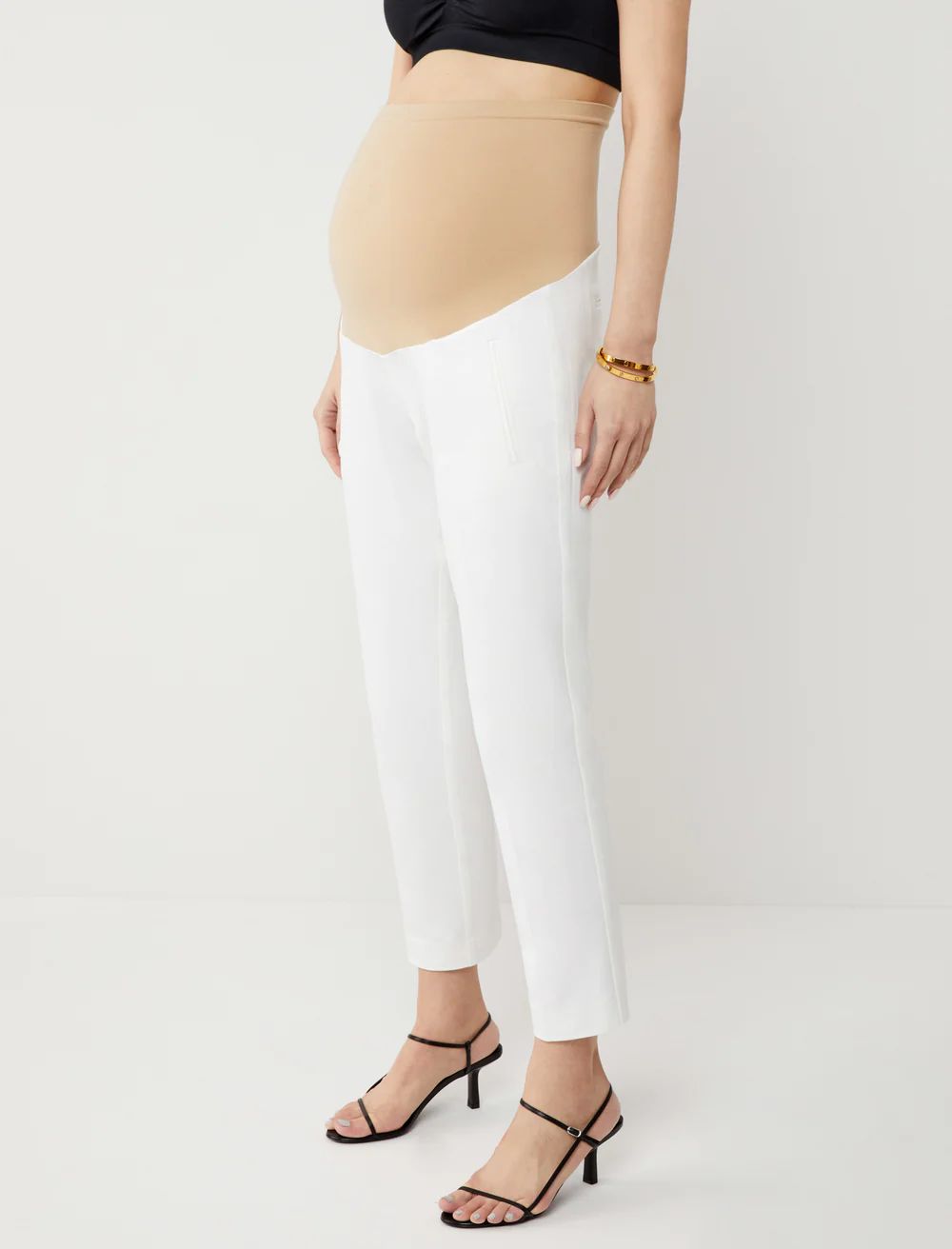 The Curie Secret Fit Belly Twill Slim Ankle Maternity Pant | Motherhood Maternity