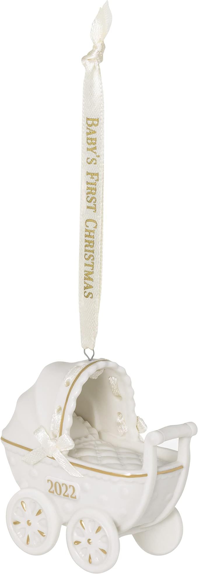Hallmark Keepsake Christmas Ornament 2022, Baby's First Christmas Pram, Porcelain | Amazon (US)
