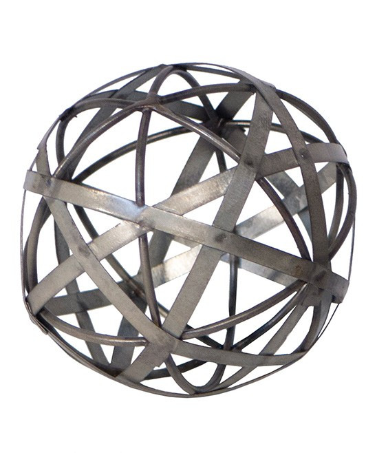 VIP International Collectibles and Figurines GALVANIZED - 4'' Galvanized Metal Ball | Zulily