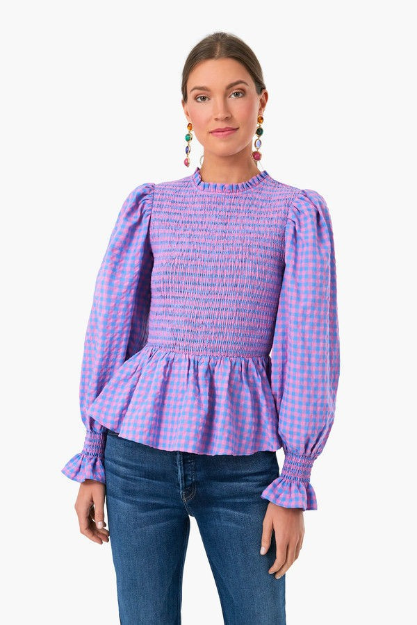 Textured Gingham Ruby Blouse | Tuckernuck (US)