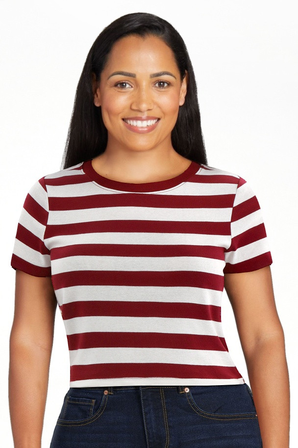 No Boundaries Cotton Crew Cropped Tee, Women's | Walmart (US)