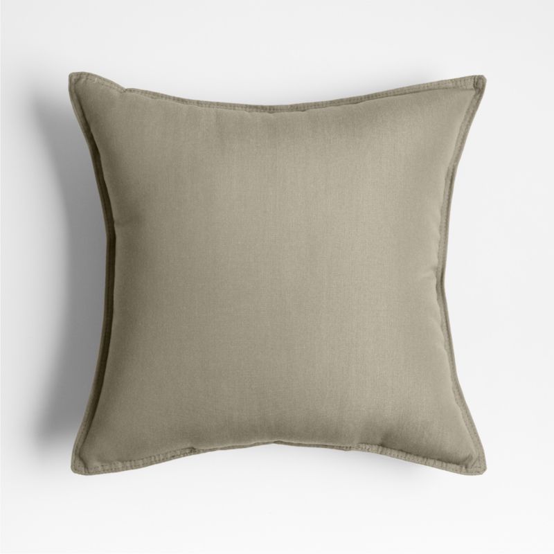 Sunbrella ® 20"x20" Taupe Brown Outdoor Throw Pillow | Crate & Barrel
