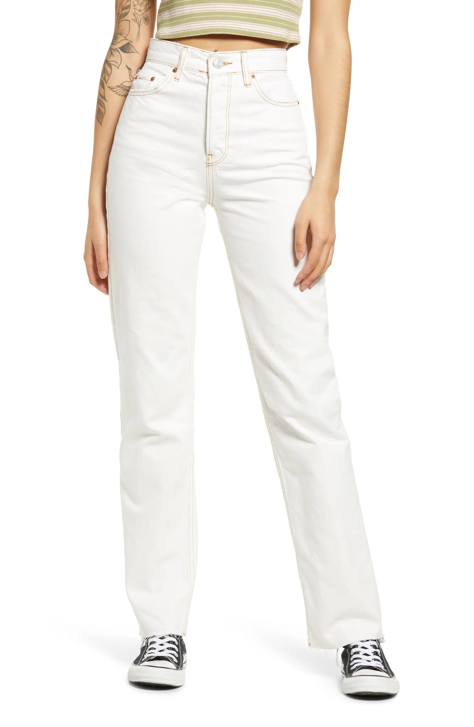 Pax High Waist Nonstretch Organic Cotton Blend Jeans | Nordstrom