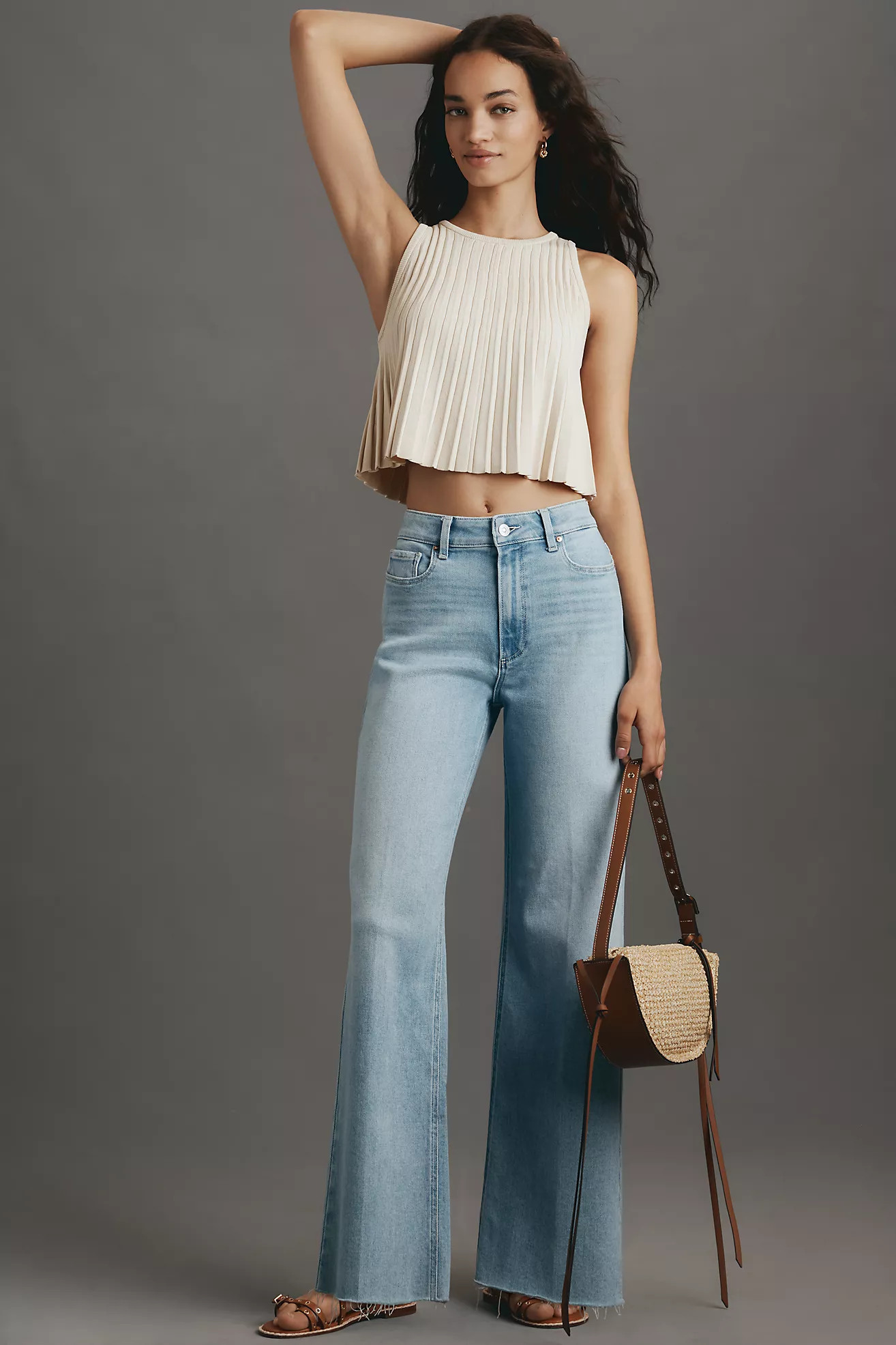 PAIGE Anessa High-Rise Wide-Leg Jeans | Anthropologie (US)