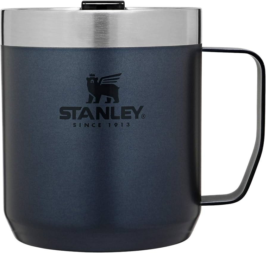 Stanley Stay Hot Camp Mug - Durable 18/8 Stainless Steel Insulated Mug - Splash-Free Tritan™ Dr... | Amazon (US)
