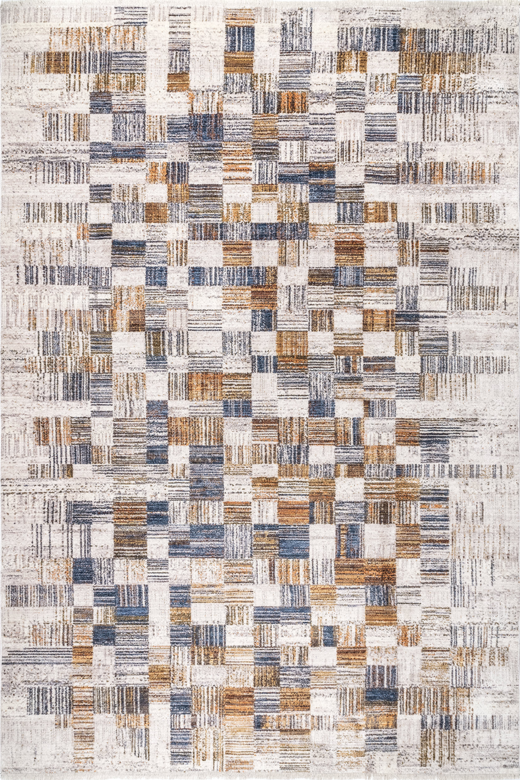 Beige Annika Abstract Checkered 4' x 6' rug | Rugs USA