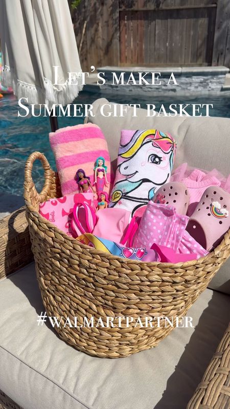 Summer gift basket with @walmart fashion. The cutest girls swimsuits, goggles, towels, shoes, and toys. #walmartpartner #walmartfashion 

#LTKKids #LTKFindsUnder50 #LTKSeasonal