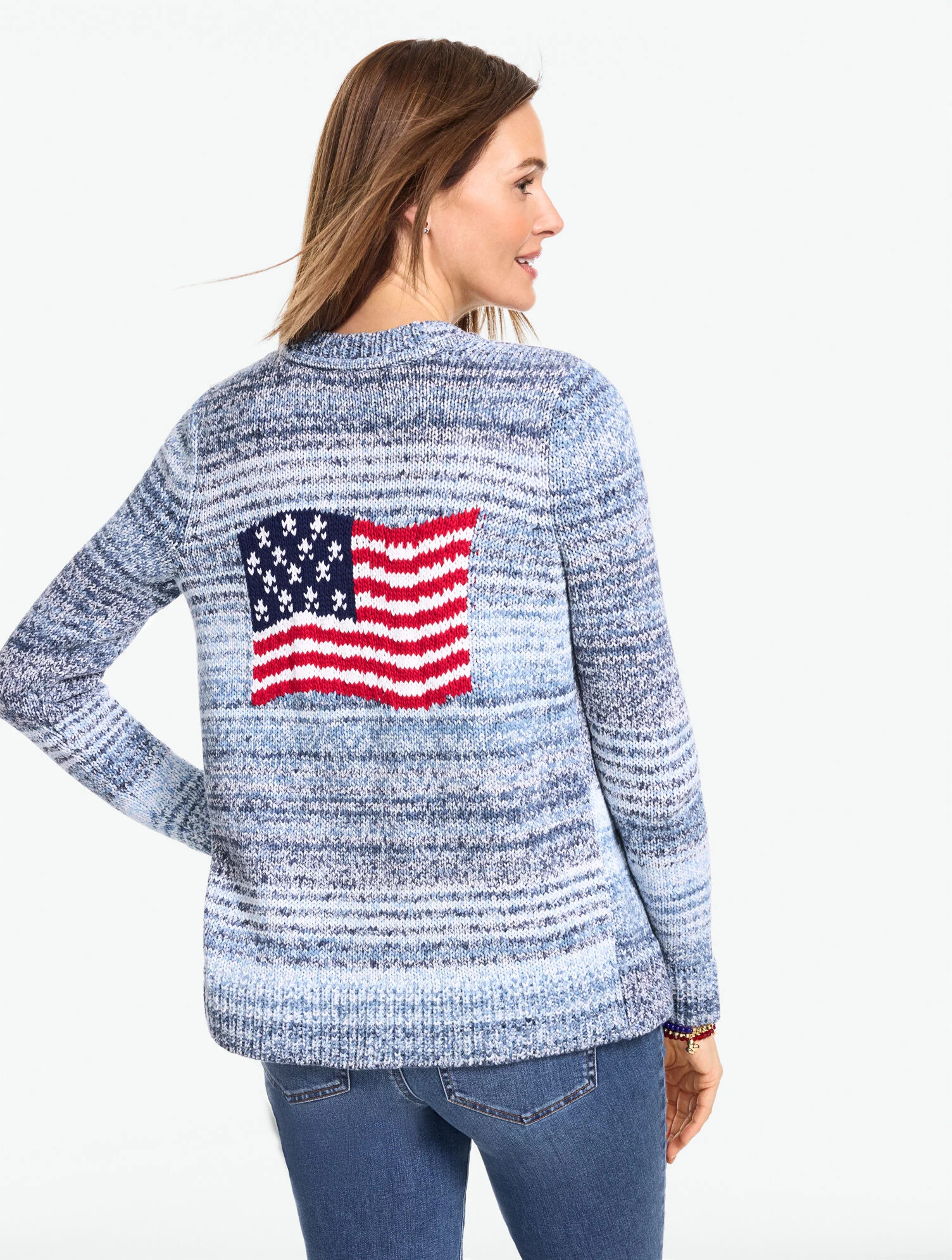 Open Front Flag Cardigan | Talbots