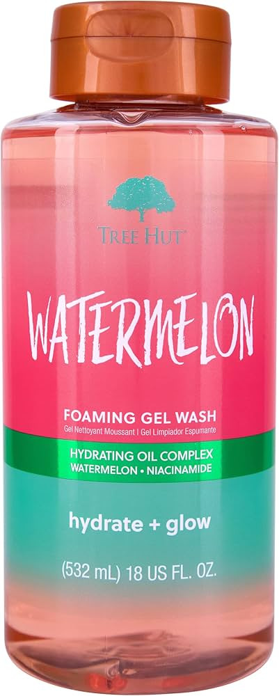 Tree Hut Watermelon Nourishing, Moisturizing & Hydrating Foaming Gel Wash, 18 oz. | Amazon (US)