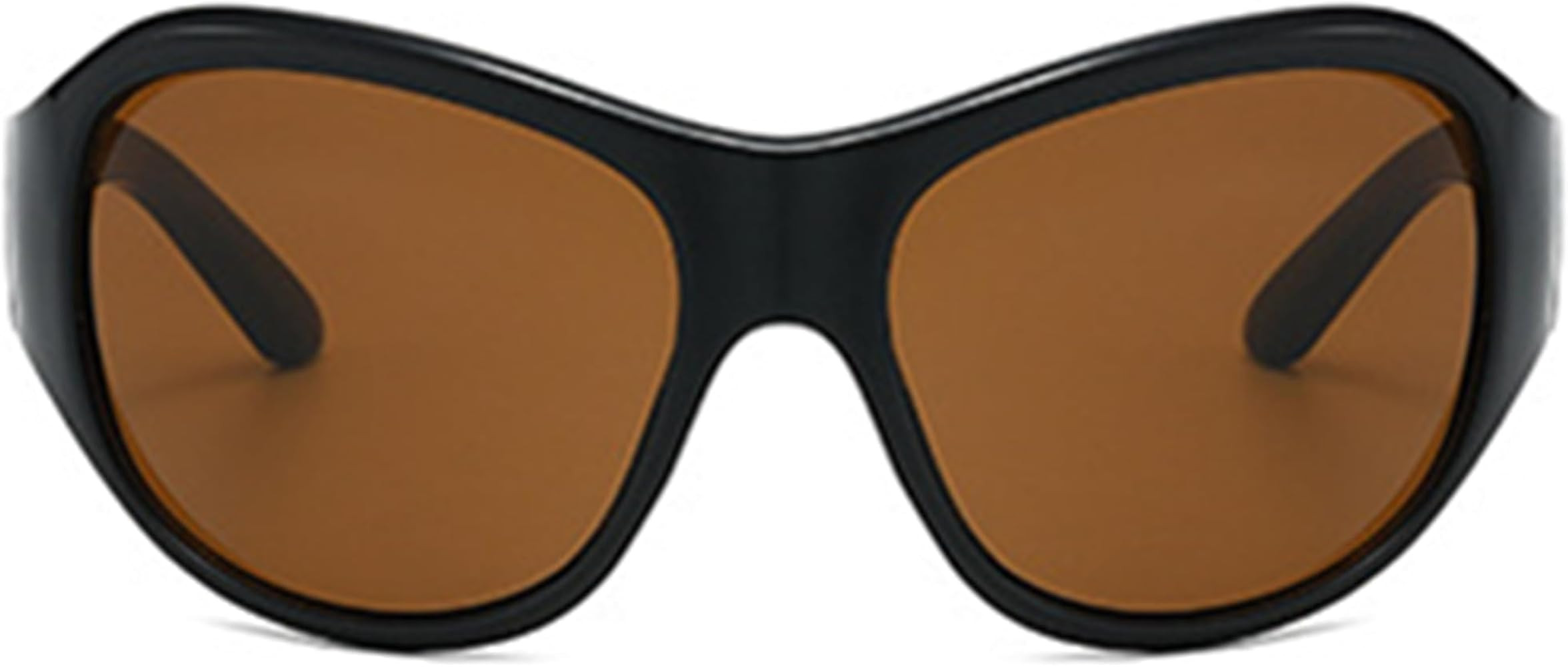 Y2K Wrap Around Cat Eye Sunglasses for Men Women Trendy Oval Futuristic Sun Glasses Fashion Rave ... | Amazon (US)