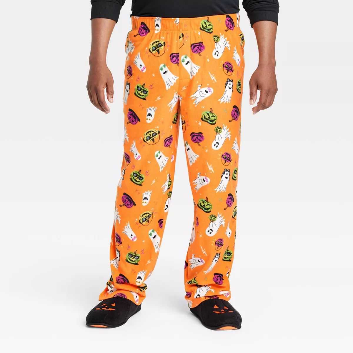 Men's Ghost Print Halloween Matching Family Pajama Pants - Hyde & EEK! Boutique™ Orange | Target