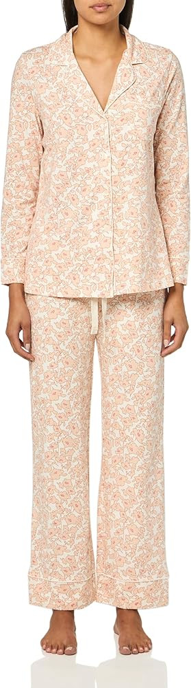 Amazon Essentials Women's Cotton Modal Long-Sleeve Shirt and Full-Length Bottom Pajama Set | Amazon (US)