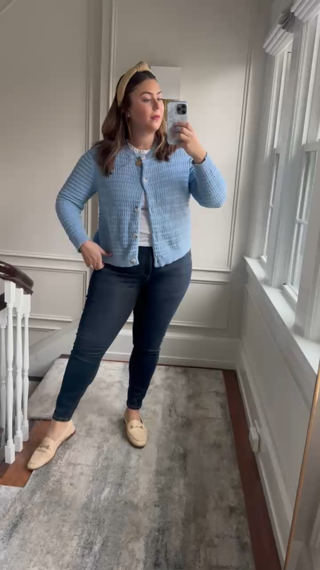 Wearing size XL in cardigan, XXL in top, 18 in jeans. 

#LTKSaleAlert #LTKMidsize #LTKWorkwear