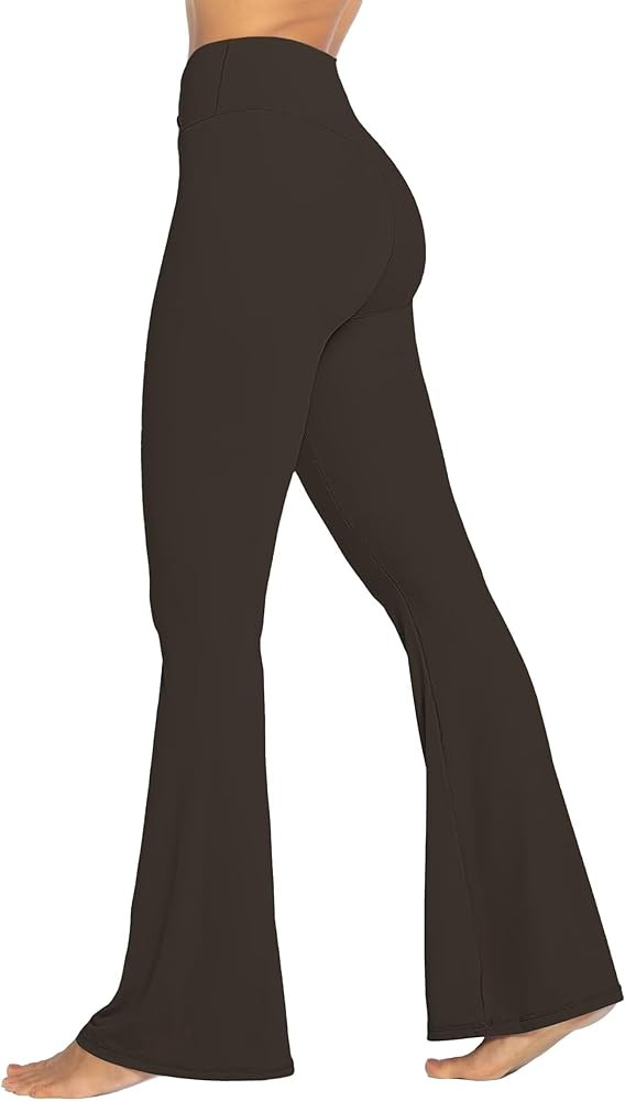 Sunzel Womens Flare Leggings No Front Seam Flare Yoga Pants with Tummy Control Crossover High Wai... | Amazon (US)