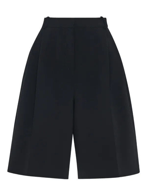 Rosetta Getty pleat-front Shorts | Black | FARFETCH | Farfetch Global