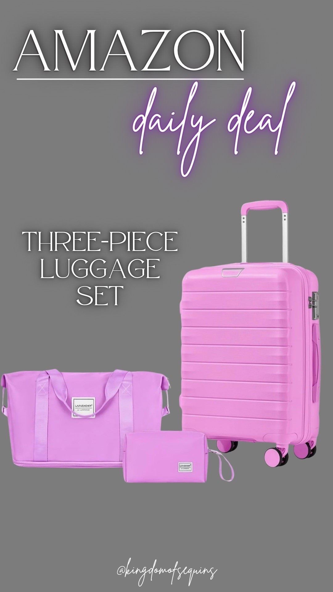 Bright pink three-piece travel set on deal now!

#LTKTravel #LTKSaleAlert #LTKHome