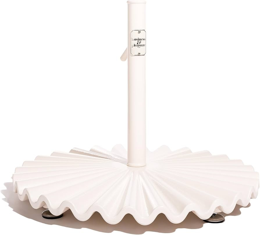 Business & Pleasure Co. The Clamshell Base - Outdoor Patio Umbrella Base - Antique White, 90lbs | Amazon (US)