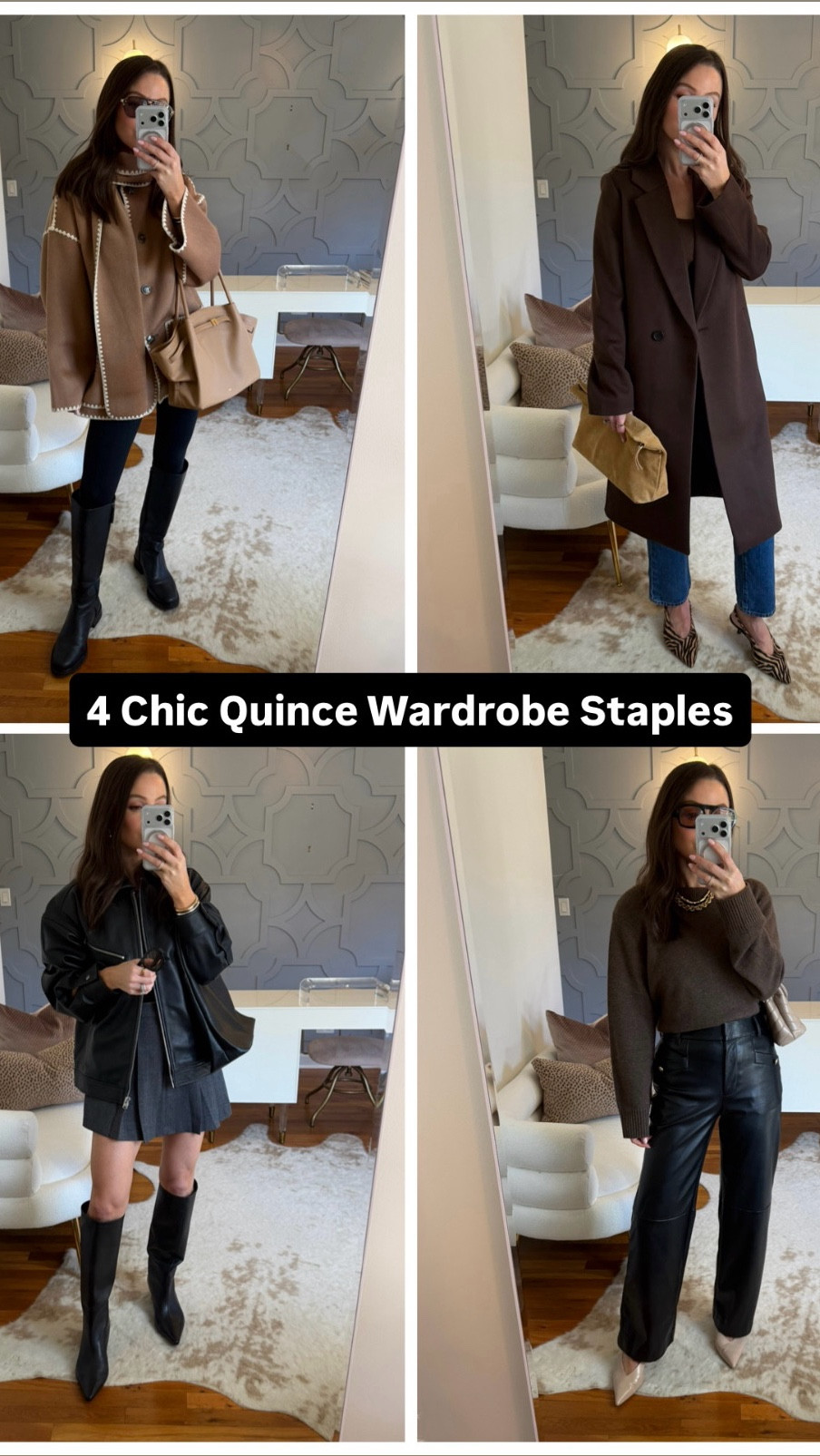 These wardrobe staples from Quince are high quality, without the high price tag that most quality materials are. I did my true size in all 3 jackets and the sweater! 

#quincepartner @onequince

#LTKOver40 #LTKSeasonal #LTKStyleTip